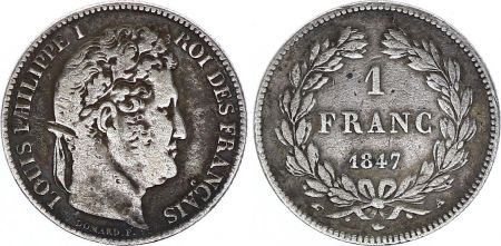 France 1 Franc Louis-Philippe 1847 A Paris Argent