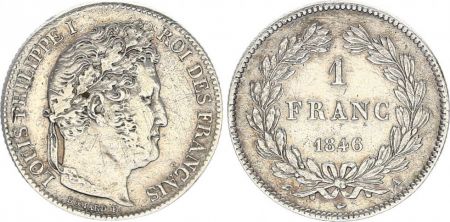 France 1 Franc Louis-Philippe 1er Tête Laurée - 1846 A