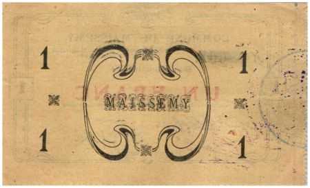 France 1 Franc Maissemy Commune - N608 - 1915