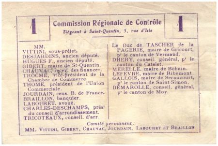 France 1 Franc Moy Régional - N452403 - 1915