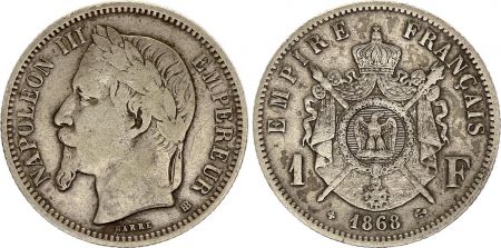 France 1 Franc Napoléon III  - 1868 A