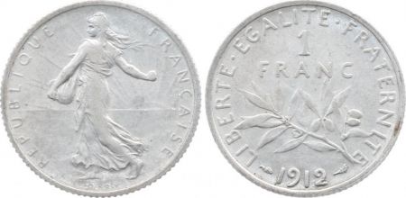 France 1 Franc Semeuse - 1912 - Argent