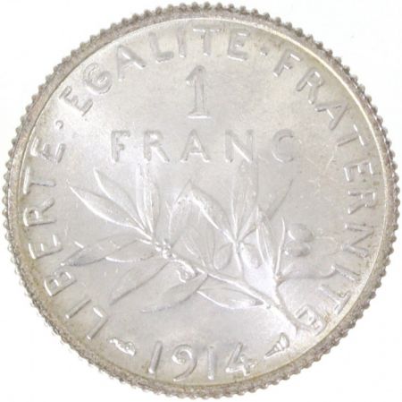France 1 Franc Semeuse - 1914 - Argent