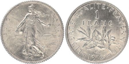 France 1 Franc Semeuse - 1914 C Castelsarrasin - Argent Rare !