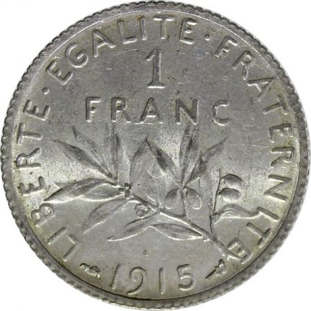 France 1 Franc Semeuse - 1915 Argent