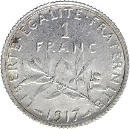 France 1 Franc Semeuse - 1917 - Argent