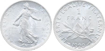 France 1 Franc Semeuse - 1920 - Argent