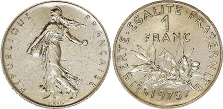 France 1 Franc Semeuse - 1975 - FDC - ISSU DE COFFRET
