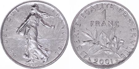 France 1 Franc Semeuse - 2001 - UNC  sortie de rouleau