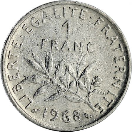 France 1 Franc Semeuse FRANCE 1968 (EC - TTB+ à SUP )
