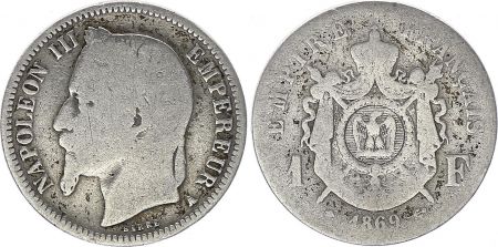 France 1 Francs Napoléon III - 1869 A Paris