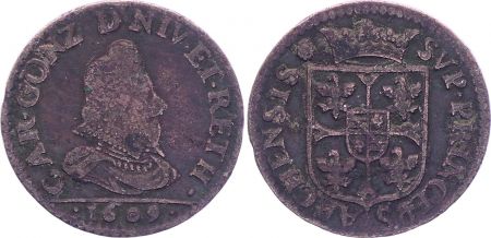 France 1 liard,  Charles I de Gonzague - Arches et charleville - 1609