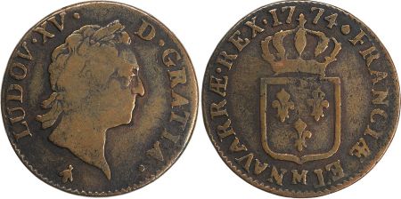 France 1 Sol Louis XV - 1774 M