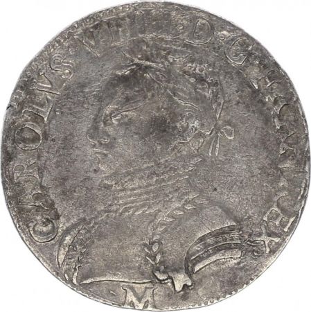 France 1 Teston, Charles IX - Armoiries 1568 M Toulouse