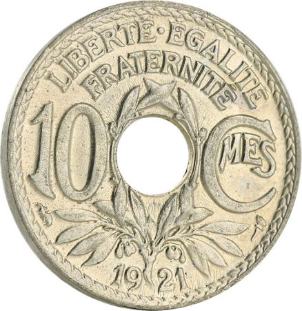 France 10 Centimes - Type Lindauer - France 1921