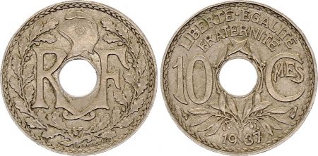 France 10 Centimes - Type Lindauer - France 1937 (UN)