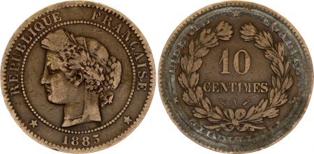 France 10 Centimes Cérès - 3ème république - 1885 A Paris