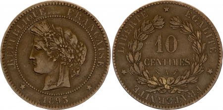 France 10 Centimes Cérès - 3ème république - 1895 A Paris