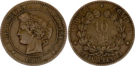 France 10 Centimes Cérès - 3ème république - 1896 A Paris