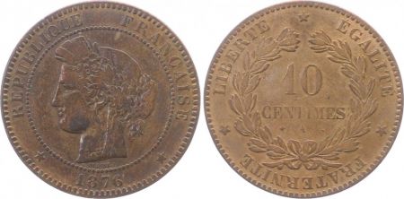 France 10 Centimes Cérès - Troisième République - 1876 A