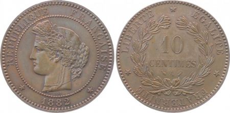 France 10 Centimes Cérès - Troisième République - 1882 A