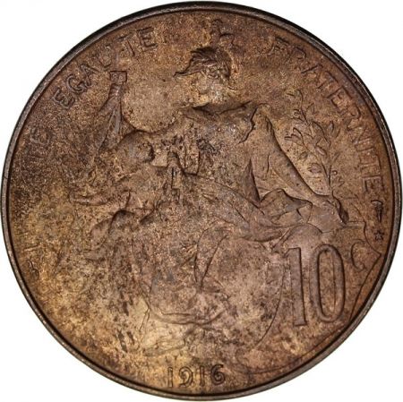 France 10 Centimes Dupuis - 1916 variété étoile