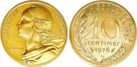 France 10 Centimes Marianne - 1976 issu de coffret BU