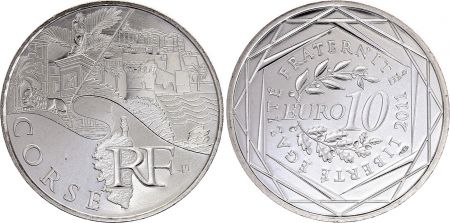 France 10 Euros - Corse - 2011 - Argent