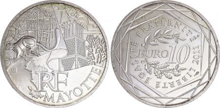 France 10 Euros - Mayotte - 2011 - Argent