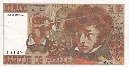 France 10 Francs - Berlioz - 01-08-1974 - Série M.65