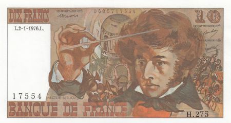 France 10 Francs - Berlioz - 02-01-1976 - Série H.275 - F.63.16