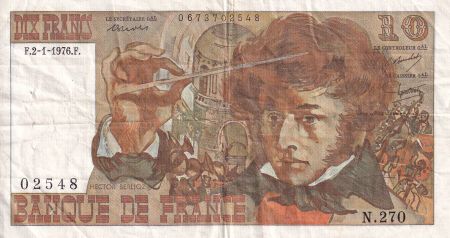 France 10 Francs - Berlioz - 02-01-1976 - Série N.270 - TTB - F.63.16