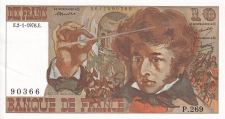 France 10 Francs - Berlioz - 02-01-1976 - Série P.269 - SPL - F.63.16