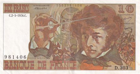 France 10 Francs - Berlioz - 02-03-1978 - Série D.303 - F.63.23