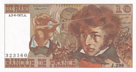 France 10 Francs - Berlioz - 02-06-1977 - Série J.298 - F.63.22