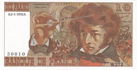 France 10 Francs - Berlioz - 02.01.1976 - Série W.272