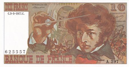 France 10 Francs - Berlioz - 03.03.1977 - Série A.297