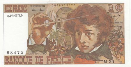 France 10 Francs - Berlioz - 04-04-1973 - Série M.35 - F.63.04