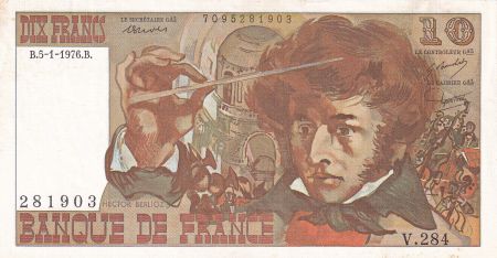 France 10 Francs - Berlioz - 05.01.1976 - Série V.284