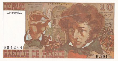 France 10 Francs - Berlioz - 05.08.1976 - Série H.294