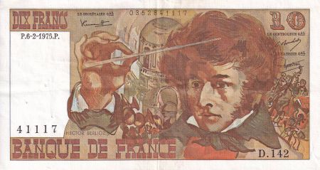France 10 Francs - Berlioz - 06-02-1975 - Série D.142 - TTB+ - F.63.08