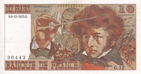 France 10 Francs - Berlioz - 06-12-1973 - Série G.12 - TTB+ - F.63.02