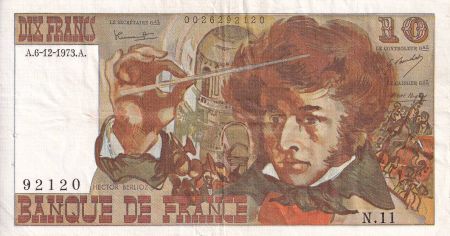 France 10 Francs - Berlioz - 06-12-1973 - Série N.11 - TTB - F.63.02