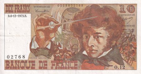 France 10 Francs - Berlioz - 06-12-1973 - Série O.12 - TTB - F.63.02