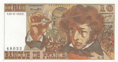 France 10 Francs - Berlioz - 23-11-1972 - Série G.6 - F.63.01