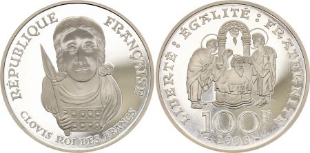 France 10 Francs - Clovis - 1996 - Argent BE