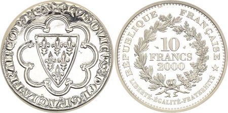 France 10 Francs - Ecu d\'Or de Saint-Louis - 2000 - Argent BE