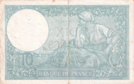 France 10 Francs - Minerve - 09-01-1941 - Série L.83708-924- F.07.27