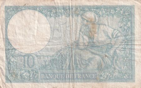France 10 Francs - Minerve - 10-10-1940 - Série J.77134 - F.07.16