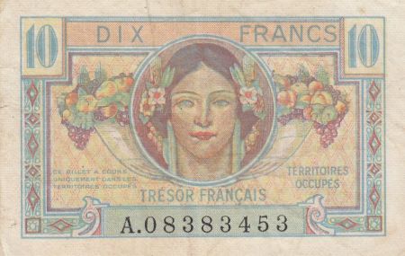 France 10 Francs , Trésor Français - 1947 - Série A.08383453